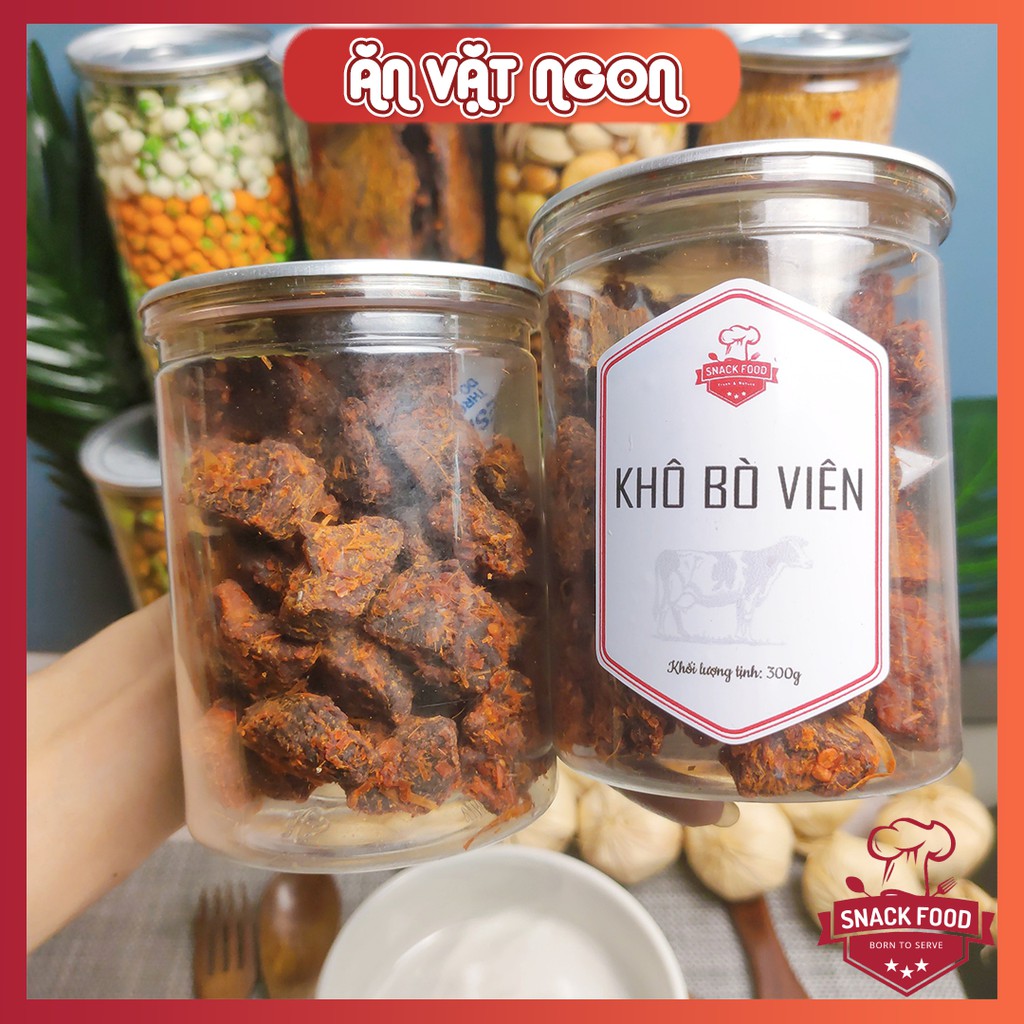 KHÔ BÒ VIÊN mềm Hồng Ngự, LOẠI 1 SIÊU NGON, hủ pet 300gr, Đồ ăn vặt Snack Food | BigBuy360 - bigbuy360.vn