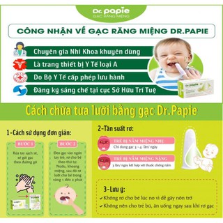 Gạc rơ lưỡi cho bé Dr.papie