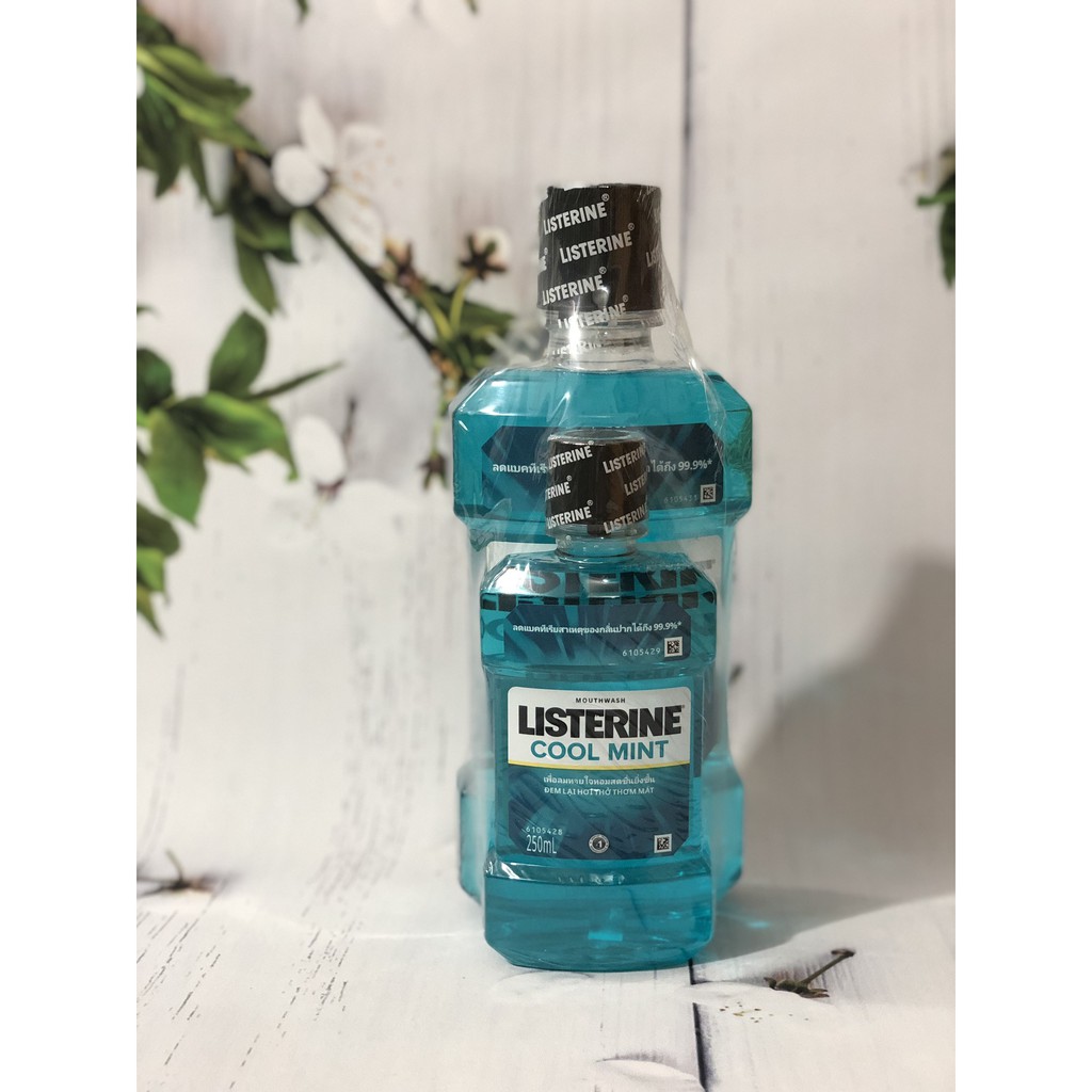 Combo 1 cặp Nước súc miệng Listerine 750ml + 250ml