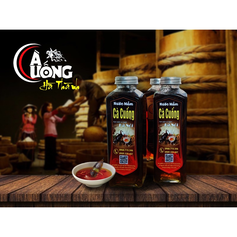 Nước mắm cà cuống Hà Thành nguyên con độ đạm 40N chai thủy tinh 500ml rin nguyên chất truyền thống sạch