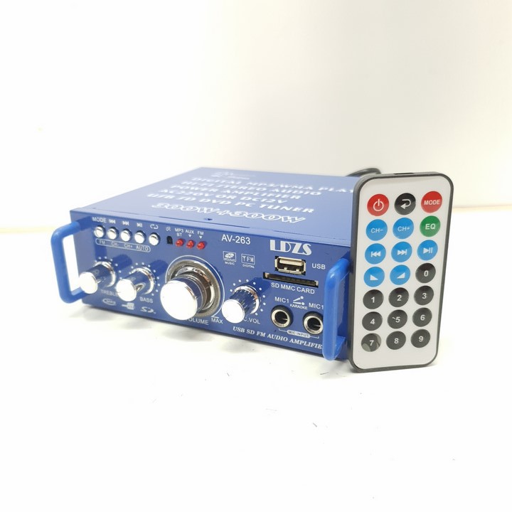 Amply LDZS AV-263 12V/220V KARAOKE 300W x 300W