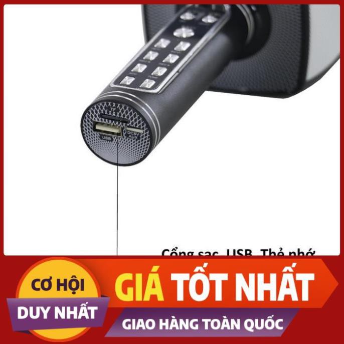 Hàng Chất $ Micro karaoke bluetooth Ys-91, loa bluetooth kèm mic không dây hỗ trợ ghi âm thẻ nhớ, Usb $