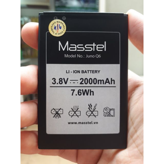 Pin Masstel Juno Q6 zin chính hãng 2000 mAh