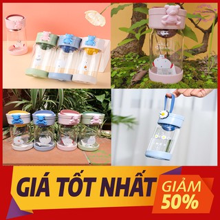 [Sỉ=Lẻ] Bình Đựng Nước Cao Cấp Thủy Tinh Chống Sặc Hàn Quốc Hình Gấu-Dễ Thương,Tiện Dụng Dung Tích 260ml