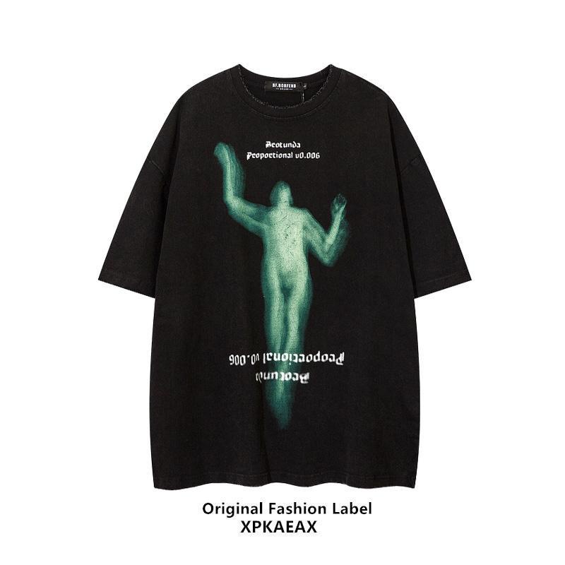 Áo Thun Tay Ngắn Dáng Rộng Phong Cách Hip Hop Đường Phố Mỹ Thời Trang Mới 2022 Kích Thước Lớn 4hNl