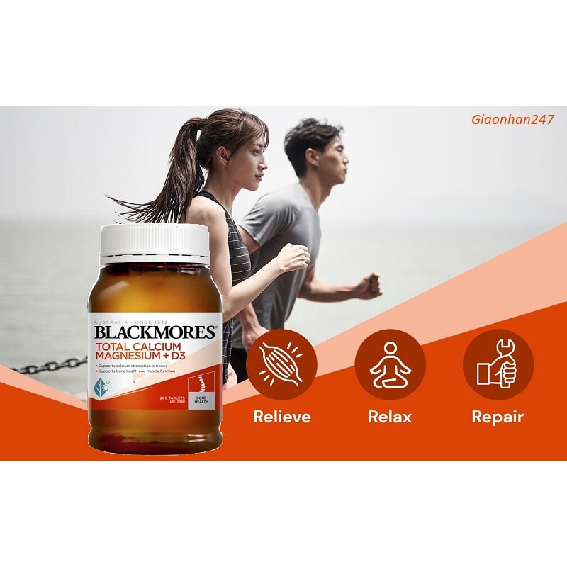 [Hàng Chuẩn ÚC] Viên uống chắc khỏe xương Blackmores Total Calcium Magnesium + D3 200 viên
