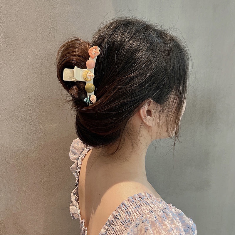 Kẹp tóc acrylic họa tiết hoạt hình dễ thương xinh xắn cho bé gái