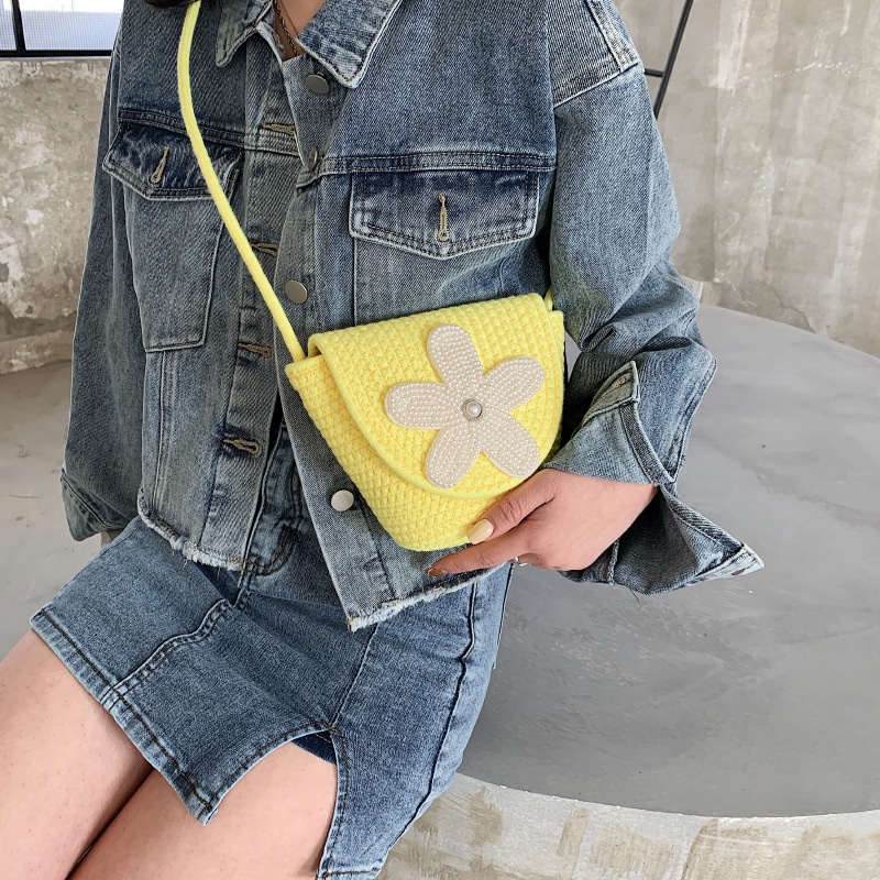 IELGY Túi Đeo Vai Dệt Hình Hoa Thời Trang Mùa Hè Cho Nữ