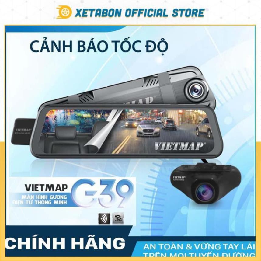 VIETMAP G39-Camera hành trình ô tô Ghi Trước Sau, Chia Sẻ Video Từ Điện Thoại Lên Màn Hình Có GPS + Thẻ Nhớ 32GB | BigBuy360 - bigbuy360.vn
