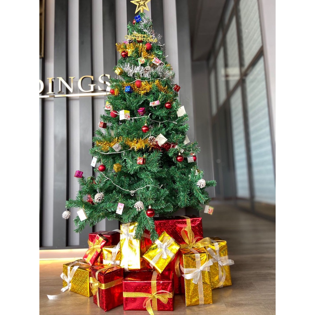 Cây thông Noel 1m5 / 1m8 tán siêu dày loại 450/ 650 đầu cành+ Phụ kiện trang trí cây thông Giáng Sinh- H180