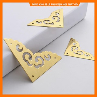 Ke góc vuông - ke góc vuông họa tiết vàng nhạt bộ 2 cái- 30*30mm