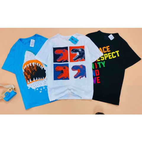 Áo phông bé trai size đại 15kg đến 50kg Áo thun Place cho  bé trai xuất dư 4 đến 16 tuổi - ATPD