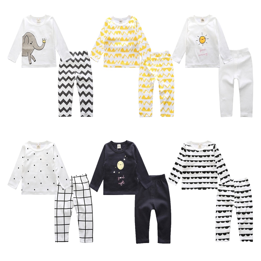 4-24 Tháng Essentials 2 Miếng Bộ Đồ Ngủ Bé Trai Bộ Đồ Ngủ Bé Gái Cho Quần Áo Sơ Sinh Cotton Top + Qu