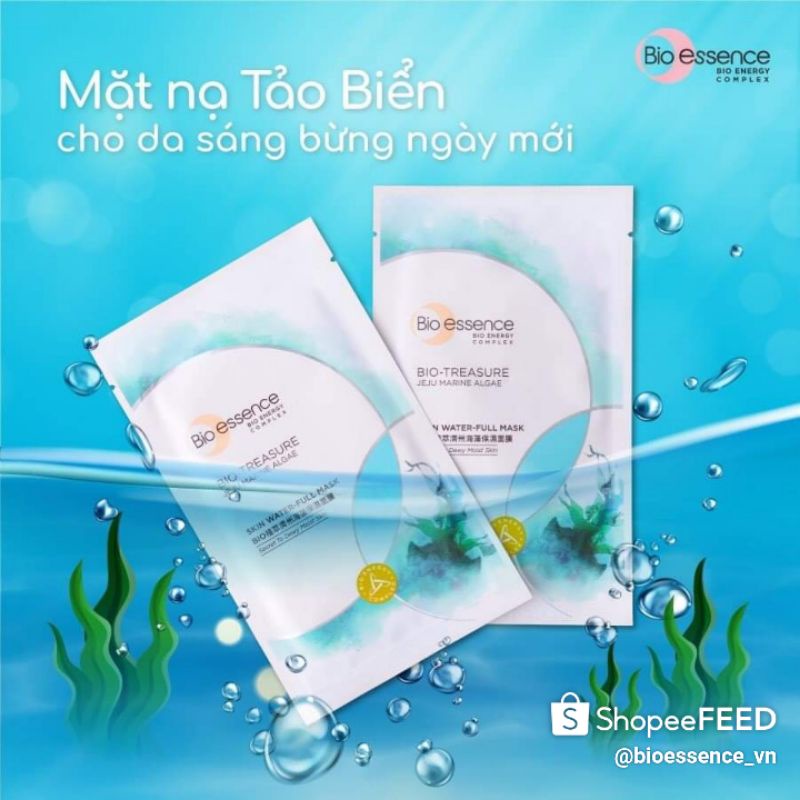 Mặt nạ dưỡng ẩm Bio essence Bio Treasure chiết xuất tảo biển Jeju 20ml dưỡng ẩm mịn màng