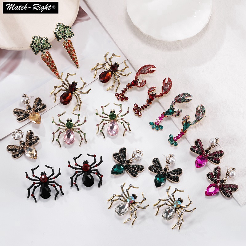 Bông Tai Hình Động Vật Đính Đá Sang Trọng Sr1035 # 5040
