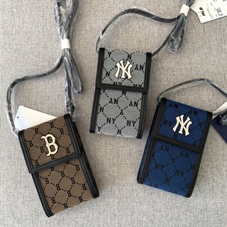 Túi Đeo Chéo MLB NY Mini Monogram Diamond Jacquard Cell Phone Cross Bag New York Yankees Full Box