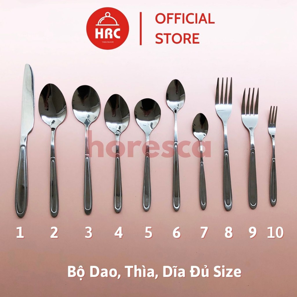 Bộ thìa dĩa inox, muỗng nĩa inox giá rẻ, đủ size