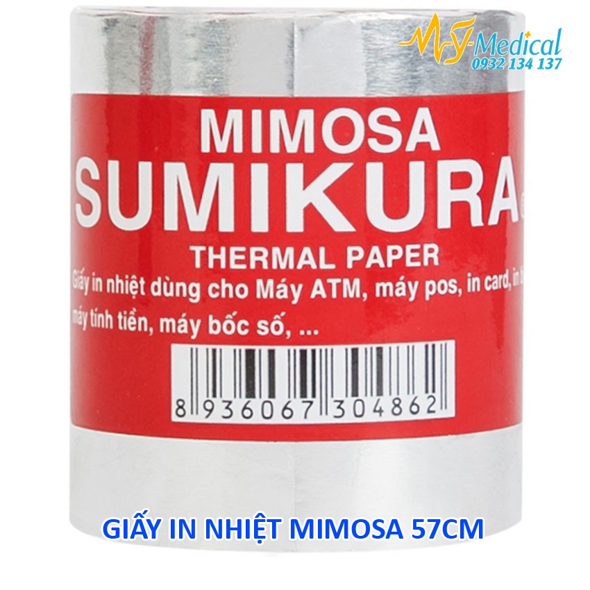 Giấy in nhiệt cao cấp Mimosa Sumikura khổ 57mm