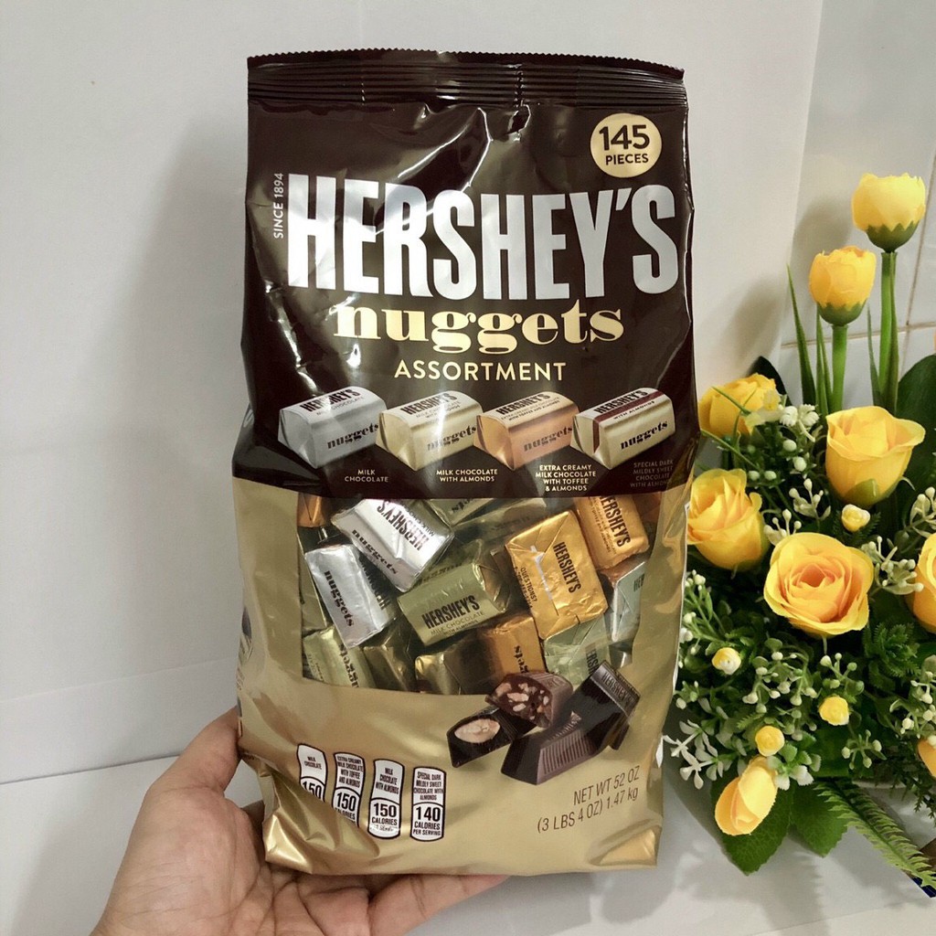 [Mã GROSALEHOT giảm 8% đơn 250K] ❤️ [Date 9/2021] Combo 10 viên (Mix 4 loại) Socola sữa Hershey's Nuggets Mỹ (Mẫu Mới) | BigBuy360 - bigbuy360.vn