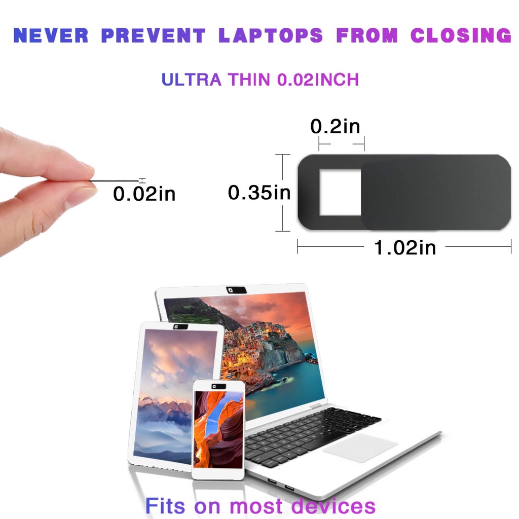 Miếng Dán Che Ống Kính Máy Ảnh Bằng Nhựa Siêu Mỏng Dạng Trượt Cho Tablet Ipad Điện Thoại PC Laptop
