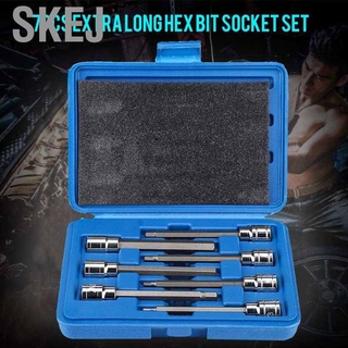 7Pcs Extra Long Hex Bit Socket Set 3/4/5/6/7/8/10 mm Drive Repair Tool Kit