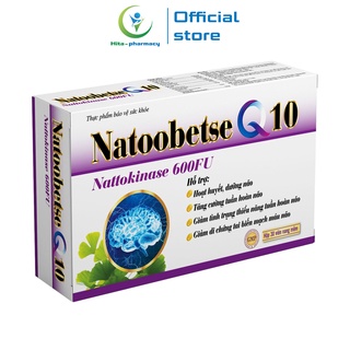 Hoạt huyết dưỡng não Natoobetse Q10 HDPHARMA cao bạch quả, nattokinase - 30 viên