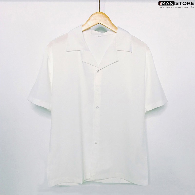 Áo Sơ Mi Cổ Vest Ngắn Tay Nam Nữ, Áo Sơ Mi Kiểu Thời Trang Hàn Quốc Vải Lụa Mền Mịn Thoáng Mát [NEW FASHION] | BigBuy360 - bigbuy360.vn