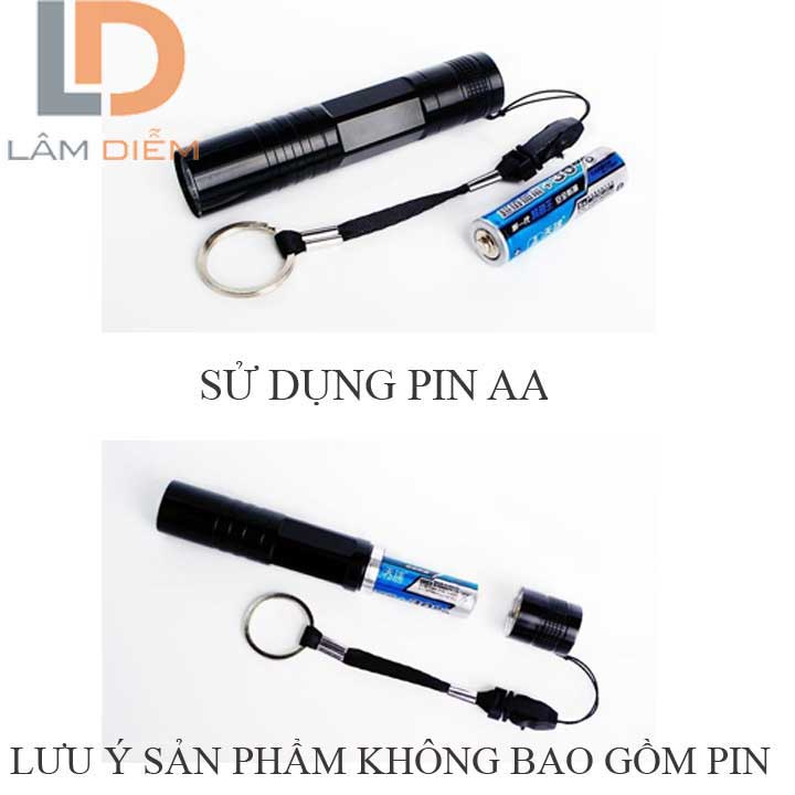 Đèn led cầm tay mini sài pin AA tặng kèm móc treo 551 - 210