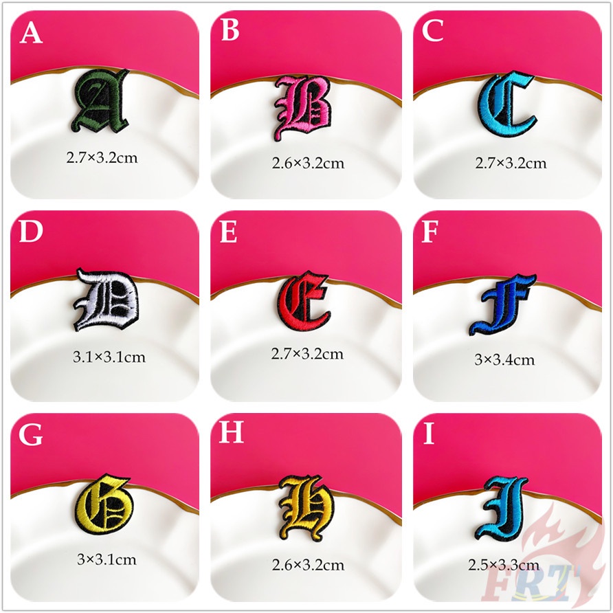 ✿ Miếng Dán Ủi Thêu Chữ Q-6 ✿ 1 Sticker Ủi Thêu Hình Huy Hiệu