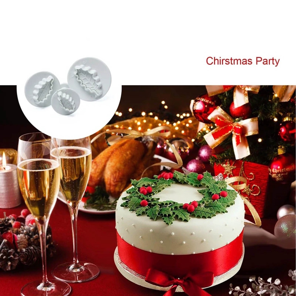 On sale DIY Hot Cocoa Cake Mold Christmas Fondant Cake Decoration Printing Mold Set