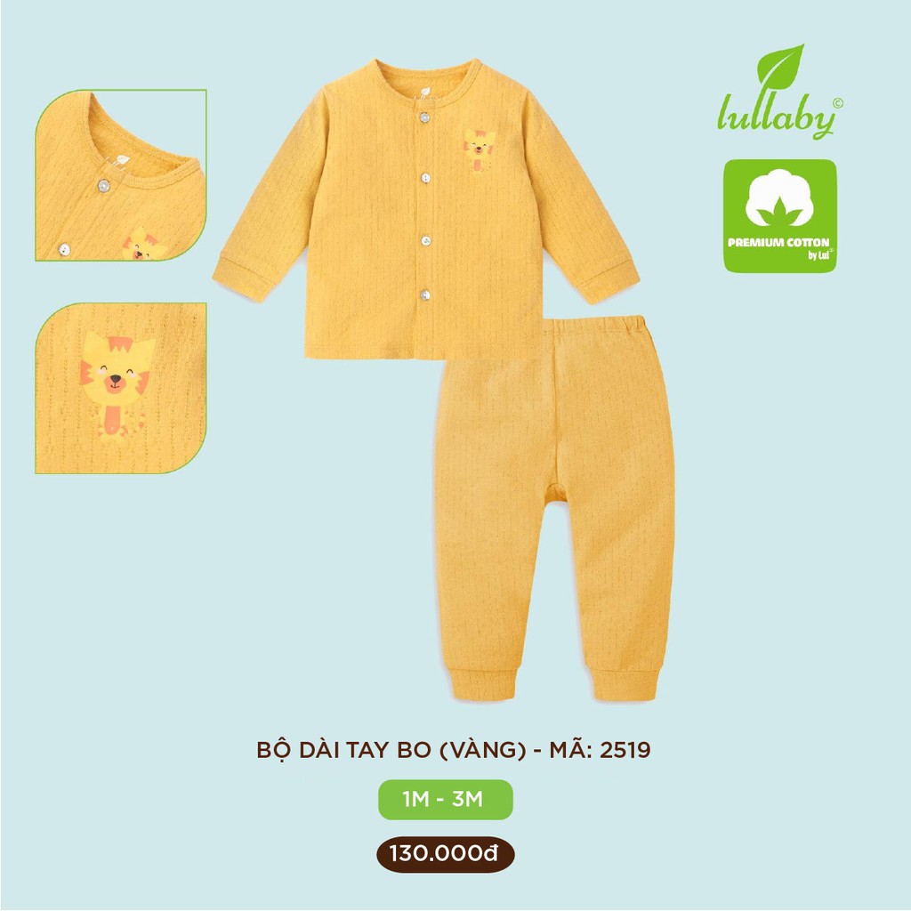 [FAFRINW05 giảm tối đa 30k đơn 150k]Bộ sơ sinh dài tay Lullaby chất thông hơi mỏng