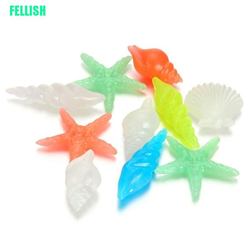 Bộ 10 Vỏ Ốc Phát Quang Trang Trí Bể Cá