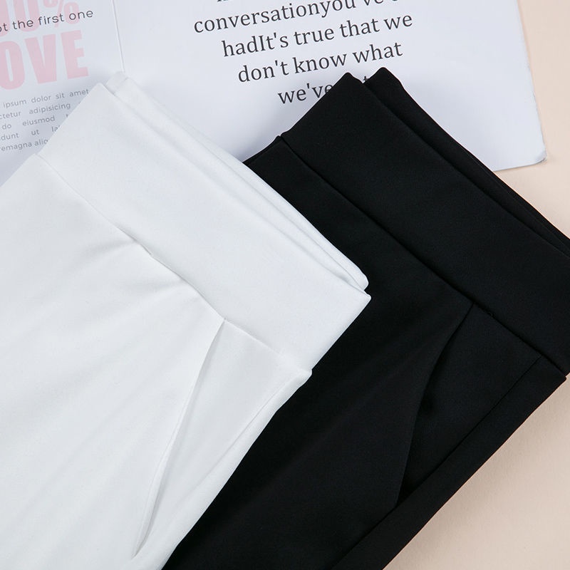 Quần Dài Lưng Cao Dáng Ôm Vải Lụa Mát Phong Cách Hàn Quốc Thời Trang Cho Nữ