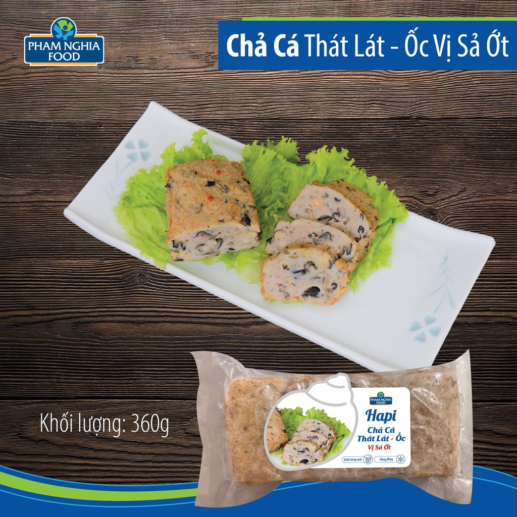 Chả Ốc Chiên - Hapi Chả Cá Thát Lát - Ốc vị Sả Ớt 360GR (Giao hàng siêu tốc Hà Nội)