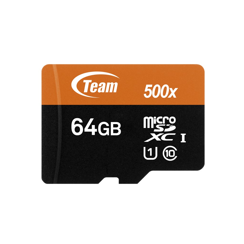 Thẻ nhớ microSDXC Team 64GB 500x upto 100MB/s C10 UHS-I kèm Adapter (Cam) tặng đầu đọc thẻ