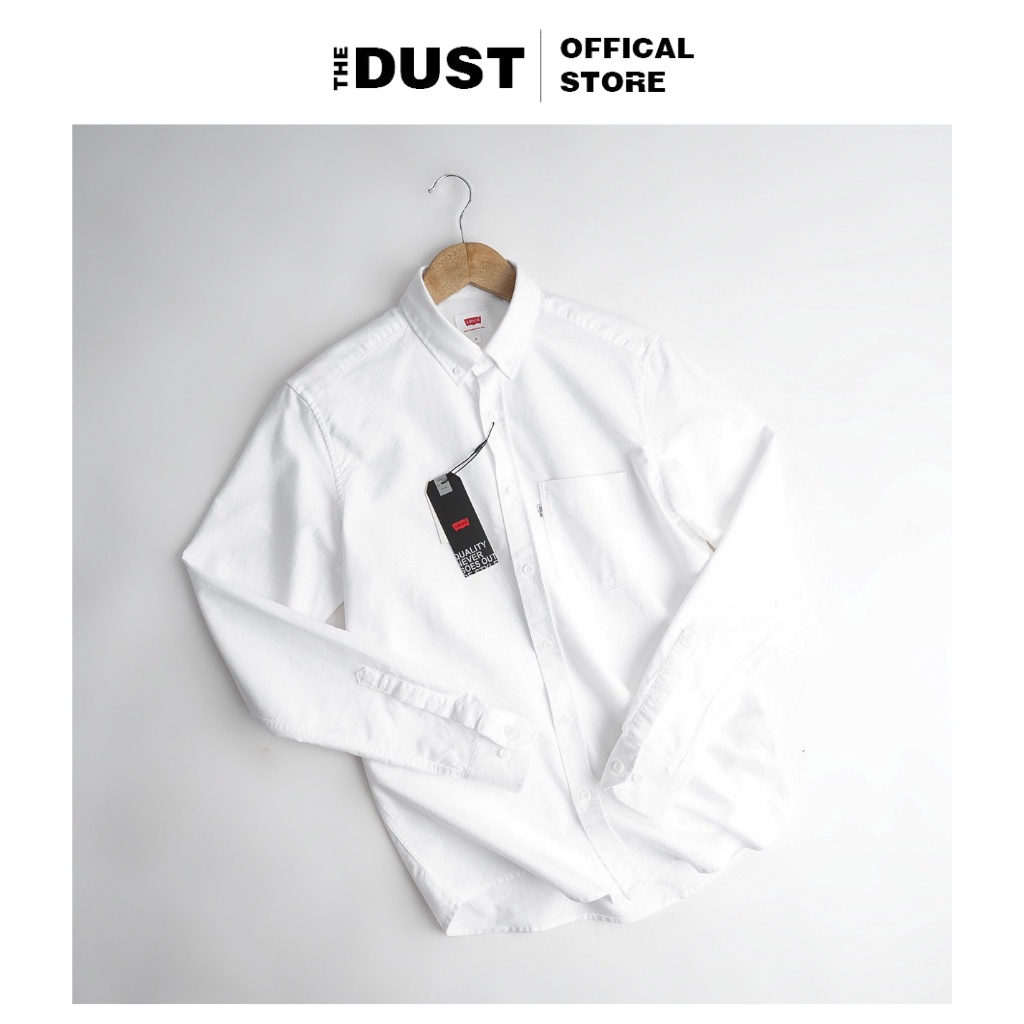 Áo sơ mi nam dài tay cao cấp LV oxford trơn basic, form slimfit, nhẹ thoáng mát