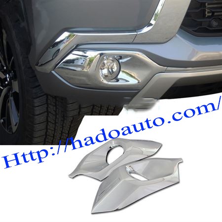 Ốp Viền Đèn Gầm Trước Pajero Sport 2016 2017 2018 2019
