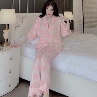 Đồ bộ nữ tay dơi quần dài chất liệu mango