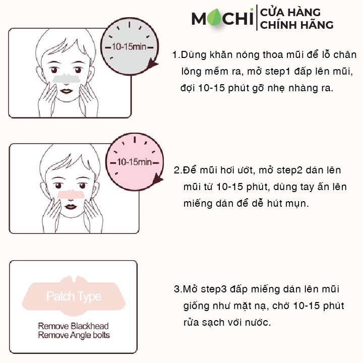 Mặt Nạ Lột Mụn Đầu Đen Mũi Set 3 Bước Mask Bioaqua Cao Cấp Nội Địa Trung MOCHI SHOP | BigBuy360 - bigbuy360.vn