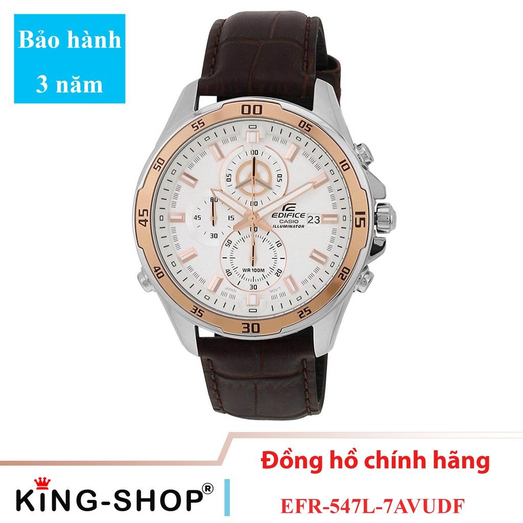 Đồng hồ nam Casio Standard thể thao, điện tử giá rẻ - Dây da, chống nước 100M (EFR-547L-7AVUDF)