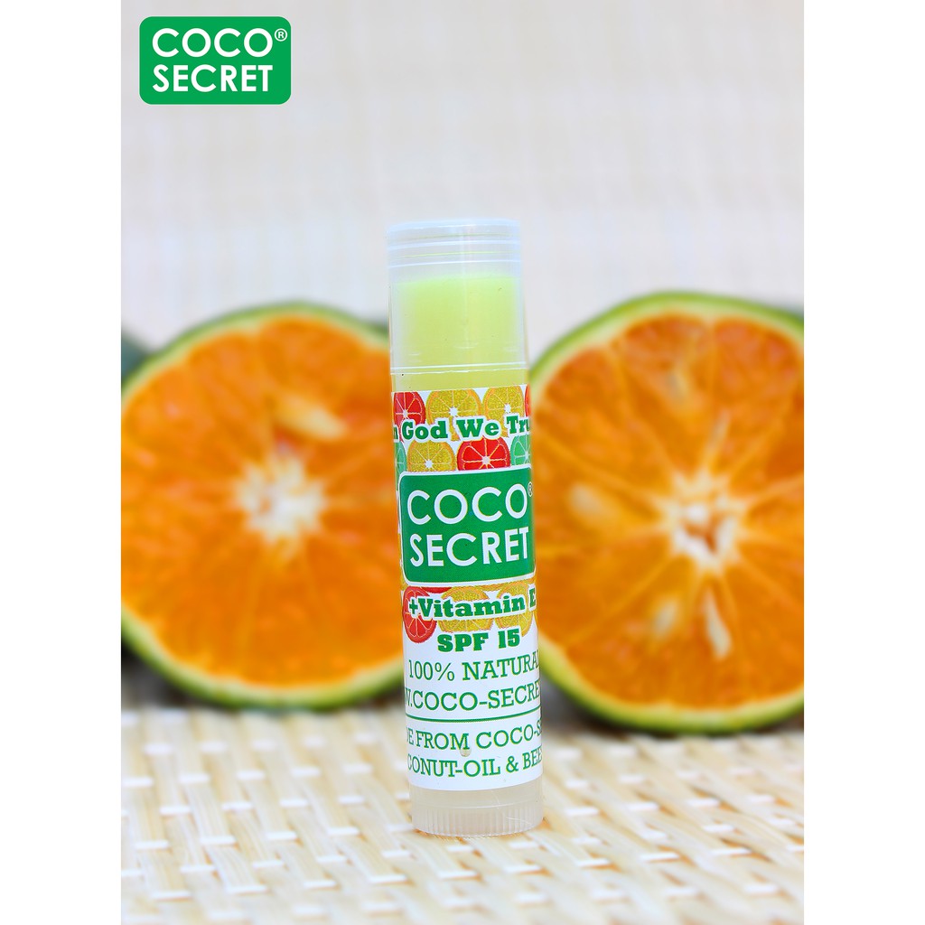 Son môi dưỡng ẩm Dầu dừa Sáp ong tinh chất Cam Coco Secret