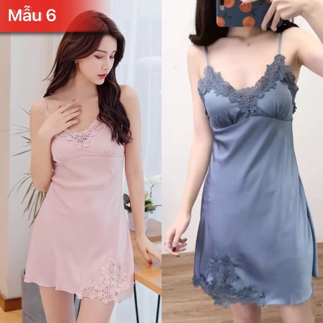 Váy Ngủ Sexy (Kèm Mút Ngực) Chất Mát Mịn Hàng Quảng Châu Cao Cấp | BigBuy360 - bigbuy360.vn