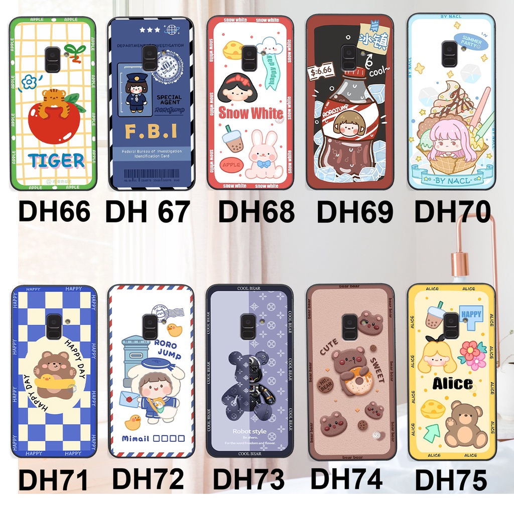 Ốp lưng Samsung Galaxy A6 2018 / A8 2018 in hình 3D gấu mới nhất - sang - chảnh - ĐẸP- BỀN