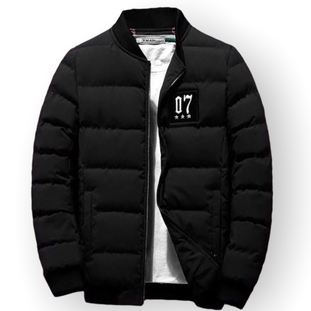 Áo Ấm Nam 3 Lớp Trần Bông, Áo Khoác Phao Mùa Đông Dày Mịn Thêu Logo 07 Phong Cách Trẻ Trung Năng Động NEW UNISEX