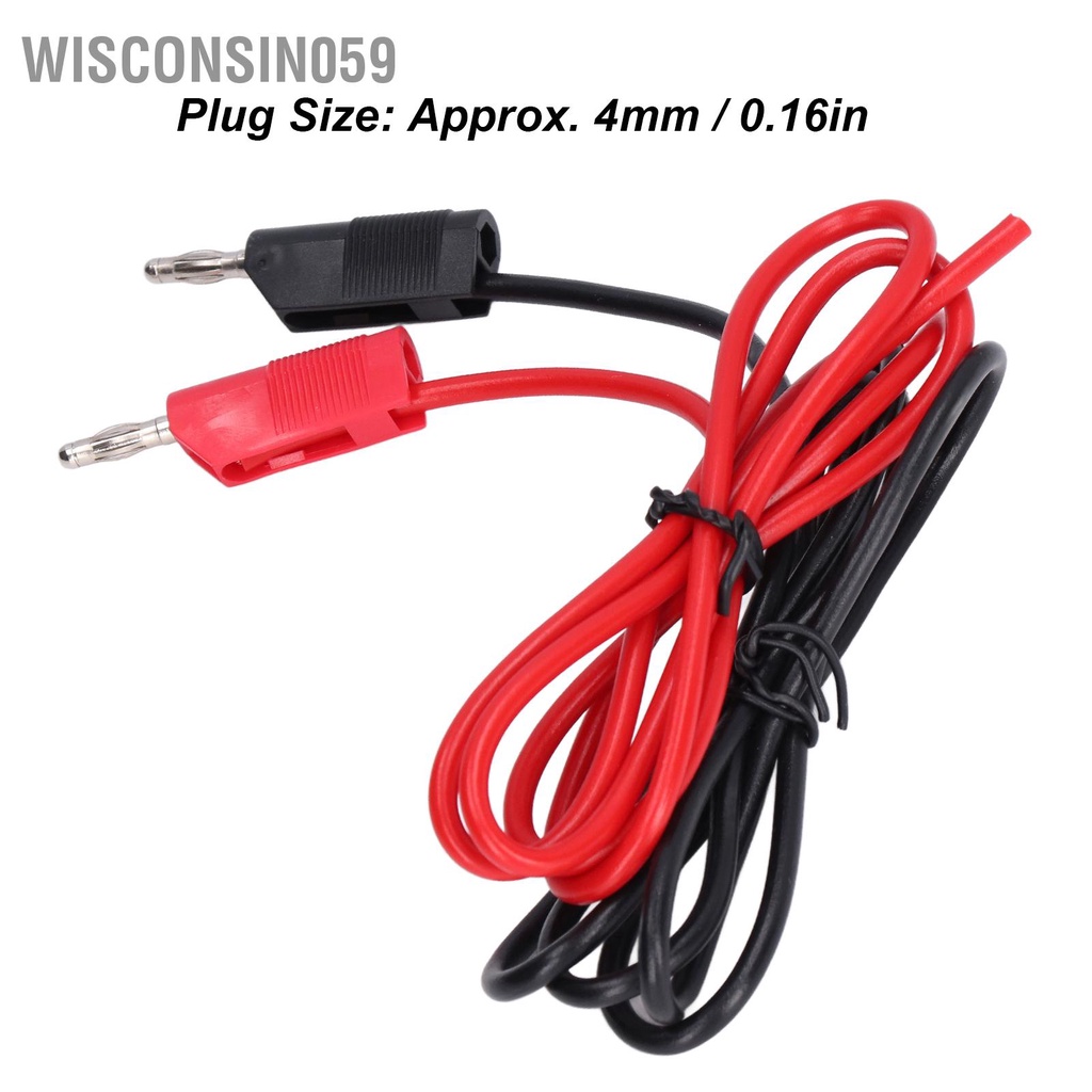 Wisconsin059 Banana Test Lead 4mm Male to 32A 1000V Red Black Set Kit for Electricity