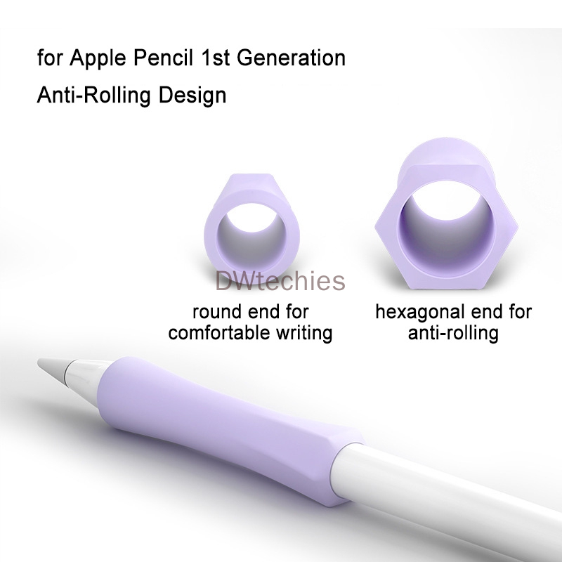 Set 2 vỏ bọc silicone chống trượt cho bút cảm ứng Apple Pencil 1 &amp; 2 Grip Holder