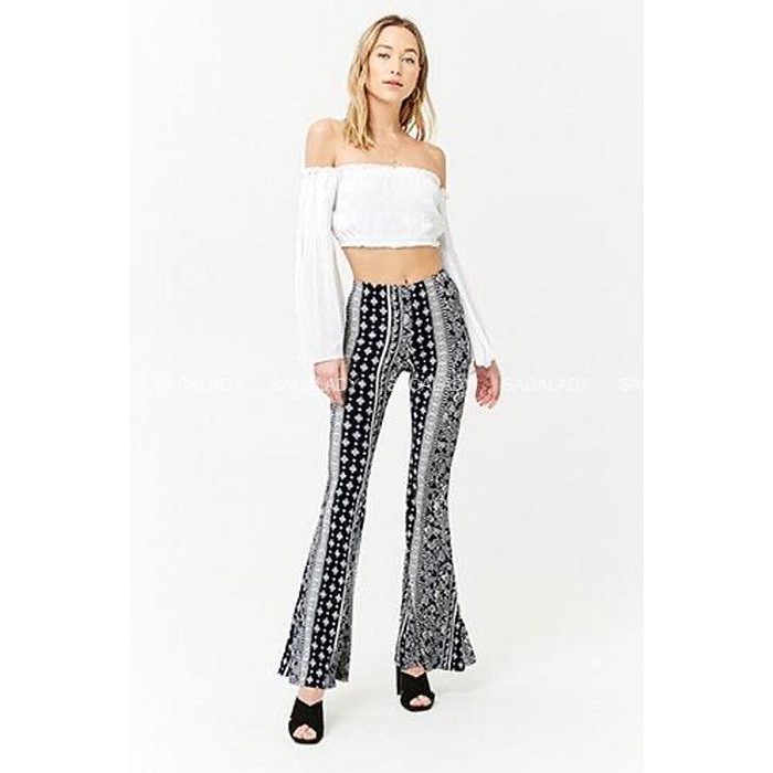 Quần Thun Cotton F21 Ống Loe - 0826 SÔ ĐO CHƯA TÍNH ĐỘ CO GIẢN MẠNH