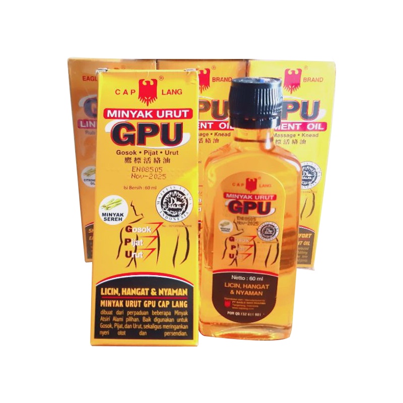 01 Dầu xoa bóp GPU Liniment Oil 60ml Indonesia