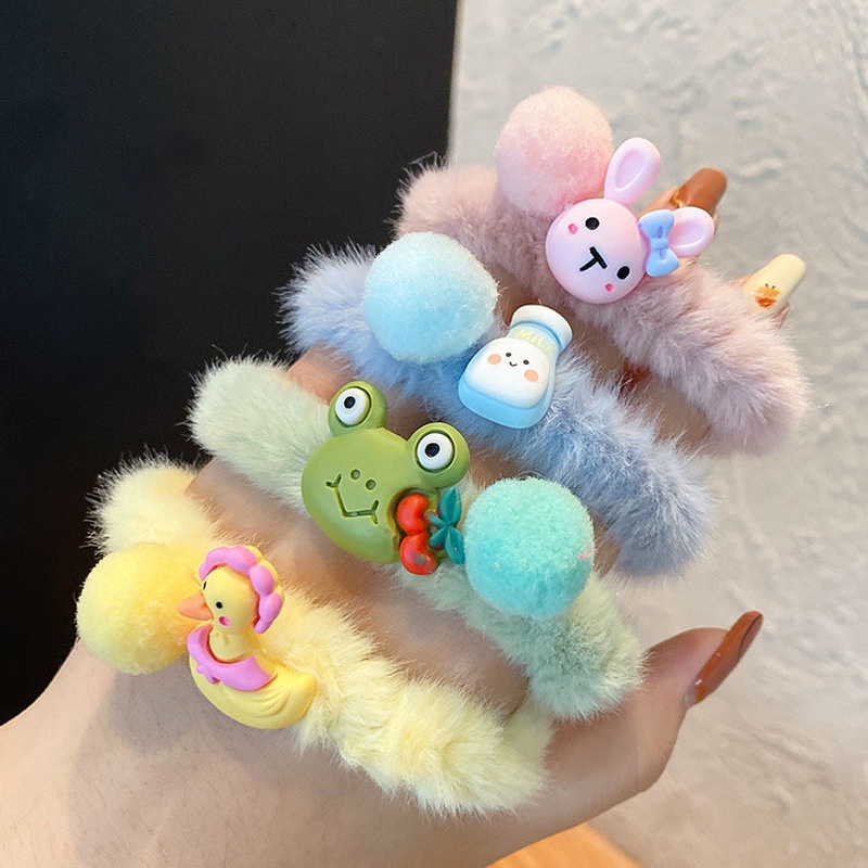 Dây buộc tóc cao su vải lông nhung màu kẹo ngọt phong cách Hàn Quốc dễ thương