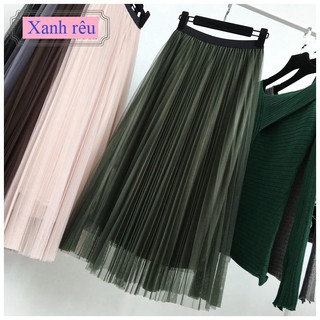 Chân váy xếp ly lưới max đẹp V0011